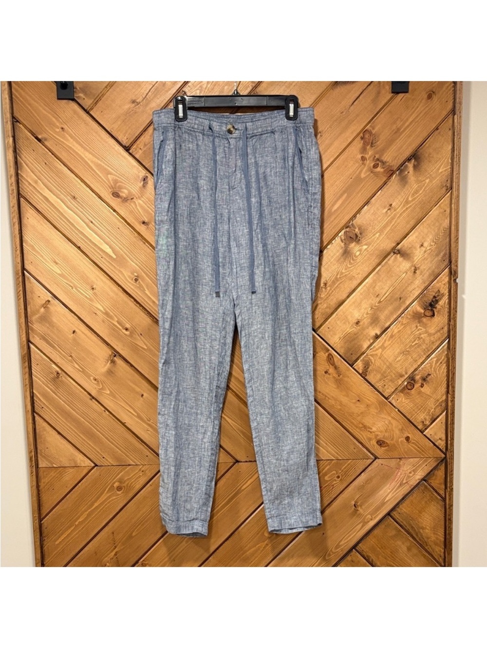 Lord & Taylor 100% Linen Pants in Blue Size 6